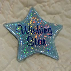 Disney World Theme Park Cinderella's Royal Table Glitter Sparkly Wishing Star 3.5" Souvenir 