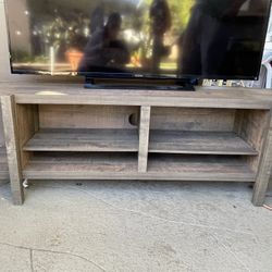 Modern Rustic Wood Entertainment Center with Open Shelving
