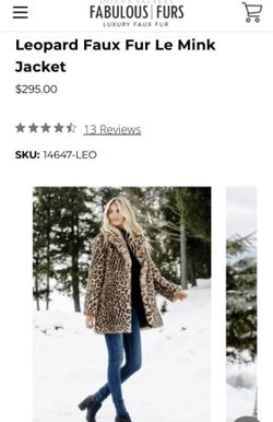 Ladies Size 12/14 Faux Fur Luxury Jacket