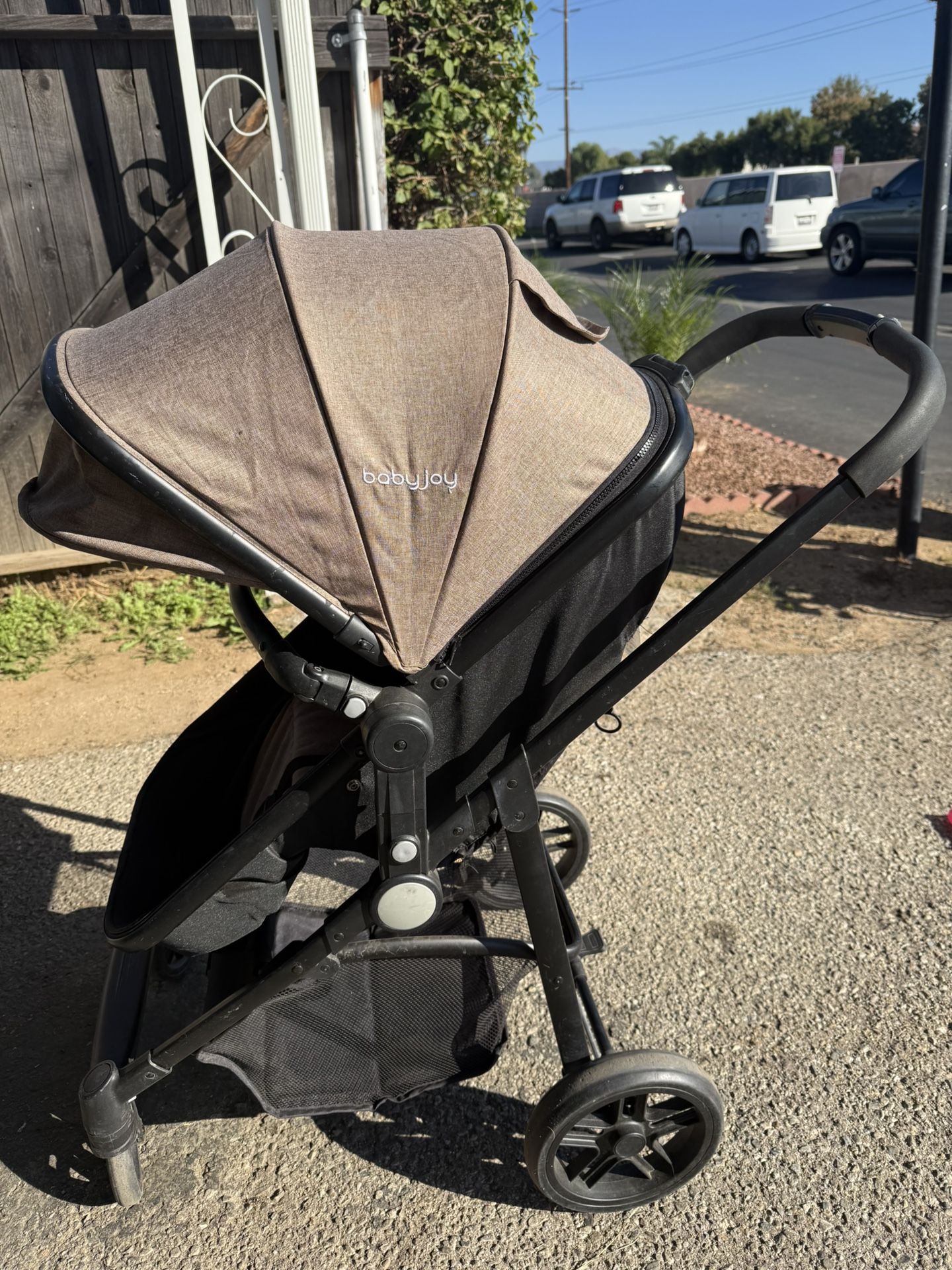 costway Baby Joy 2 in 1 Beige/brown stroller