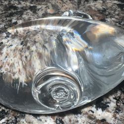 Spode Cut Crystal Art Glass Frog Toad Figurine Paperweight West Germany Signed