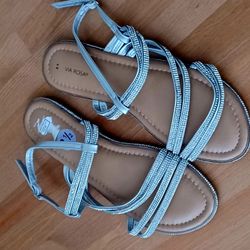 New Via Rosa Sparkle Sandals Women's 8.5