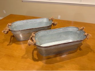 Home Decor - Set of Farmhouse Metal Bins