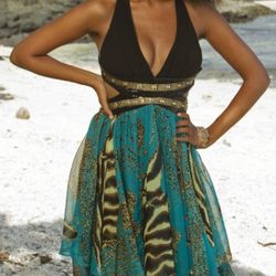 Sequin Striped Dress