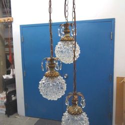 Antique crystal sconce