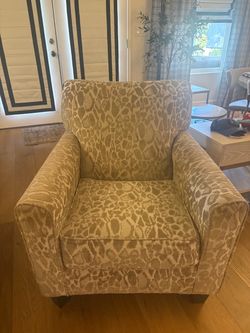 Upholstered Accent Chair Animal Print