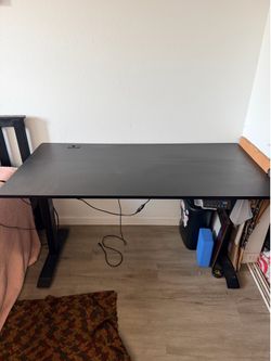 Adjustable Black Desk 55 inch