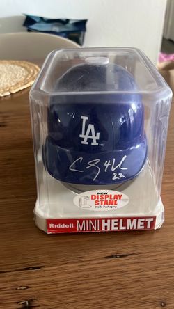 Signed Clayton Kershaw mini Helmet
