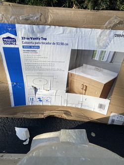 37 Inch Vanity Top White