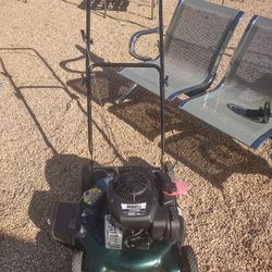 Small Rotary Lawn Mower Briggs & Stratton Motor Straight No Grass Catcher Side Mount