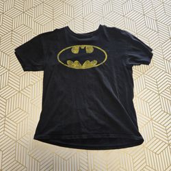 Black Batman T-Shirt DC Comics short sleeve Large