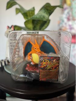 Pokemon Charizard ex card & figurine