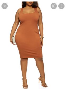 Plus Size Bodycon Midi Dress