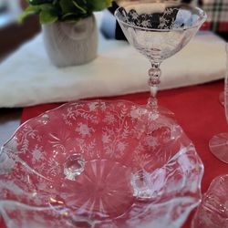 Vintage FOSTERA Chintz,  hand etched china