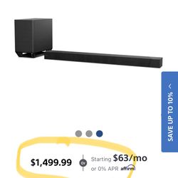 Sony HT-ST5000 Sound Bar / Wireless Subwoofer NO REMOTE