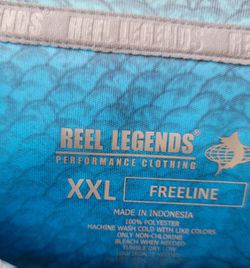 REEL LEGENDS FREELINE Long Sleeve Crew Neck Pullover SHIRT MEN'S XXL Blue  EUC for Sale in Haines City, FL - OfferUp