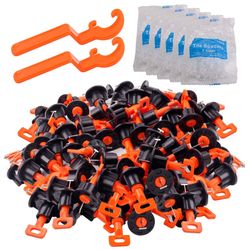 Tile Leveling System Kit 100pcs Reusable Leveler + 500pcs 2mm Spacers 2 Wrenches