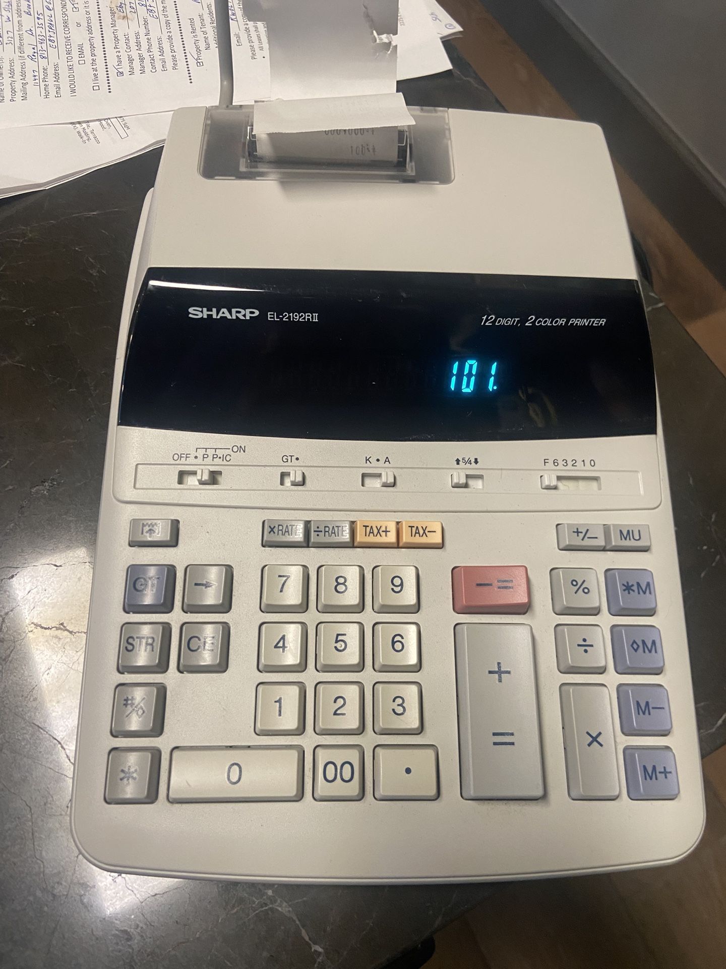Sharp EL-2192RII Adding Machine With Printer