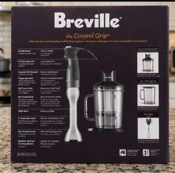 Breville BSB510XL Control Grip Immersion Blender Stainless Steel 280W Complete New