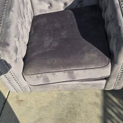  Grey  Velvet Chair