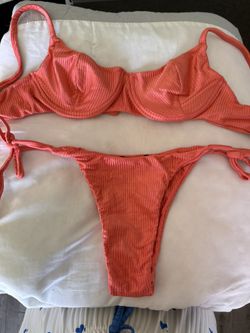 Orange/Coral bikini NEVER USED (M)