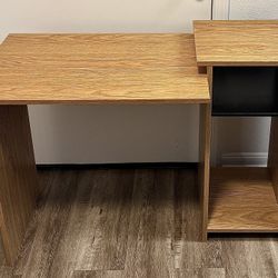 🚨Bargain: Large Wood Desk, 3-Shelves, Perfect for Office or Home (new)