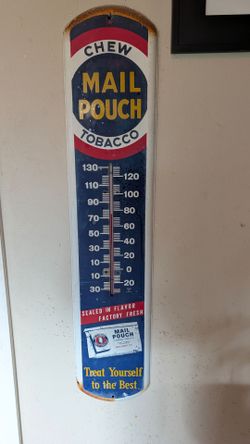 Mail Pouch tobacco thermometer - Works