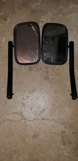 Jeep off door mirrors and top lift.