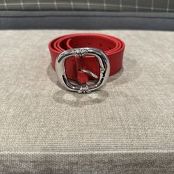 Chrome Hearts Gunslinger Belt Red Sz 40