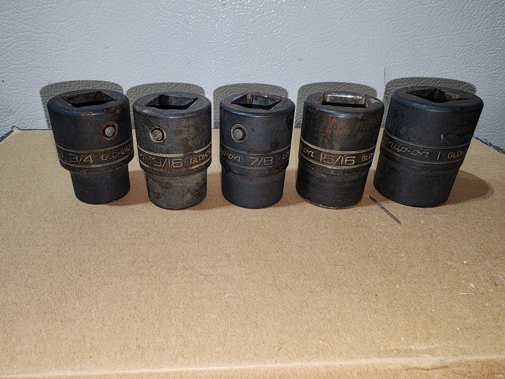 Snap On Sockets 3/4" 13/16" 7/8" 15/16" 1"