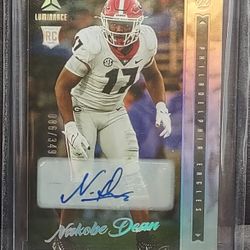 Nakobe Dean 2022 Panini Luminance #148  Rookie Auto 086/349 RC Philadelphia 🔥🔥🔥