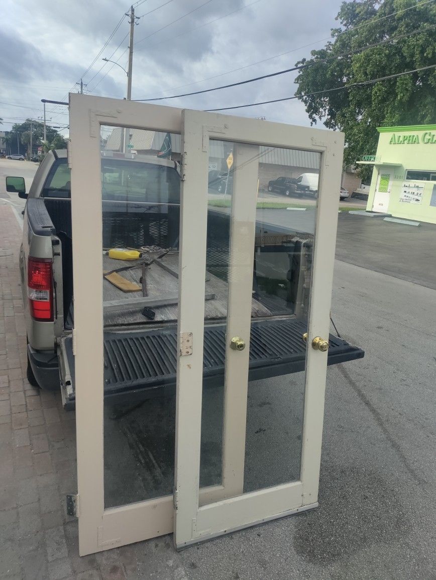 2 Sold Separately Exterior Wood Nonimpact Full View Doors 32x77.75