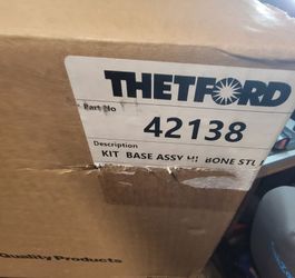 New Thetford 42138 RV Toilet Base Assembly - Bone - Style II