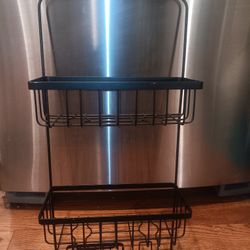 2-Tier Wire Shower Caddy with Soap Dish