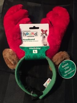 Dog Christmas Reindeer headband Large