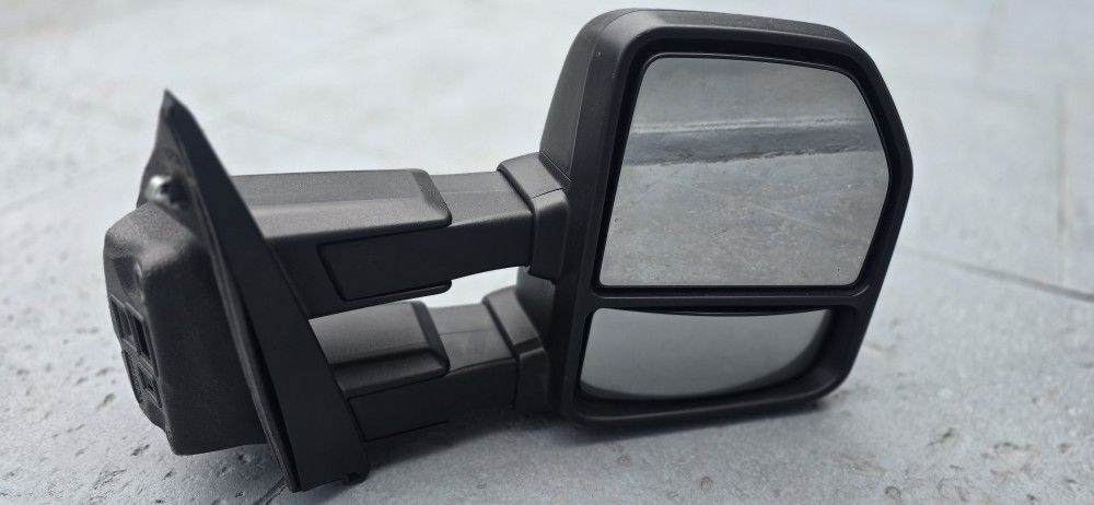  2015-2020 Ford F150 Black Manual Foldable Extendable Towing Mirrors