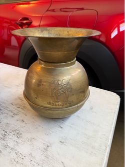 Vintage Solid Brass Spitoon