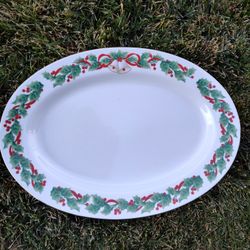 Vintage Sango Noel Christmas platter 1990