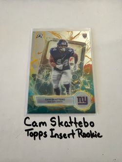 Cam Skattebo New York Giants RB Topps Short Print Insert Rookie Card.
