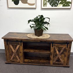 Barn style TV console