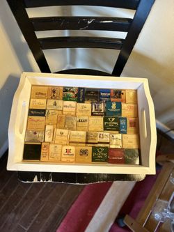 Rare, Vintage, Unstruck Matchbooks Preserved Under Amber Resin. 