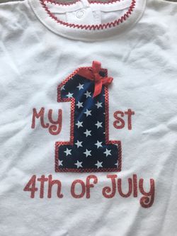 Baby First 4th of July onesie