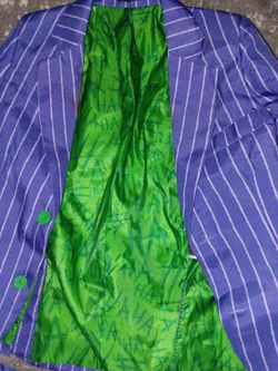 Joker Costume Suit Jacket Purple Pinstripe