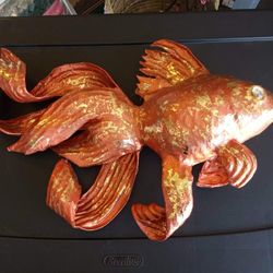 VINTAGE PAPER-MACHE GOLDFISH 