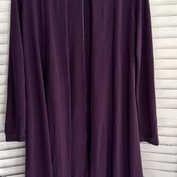 Purple Cardigan Duster, Medium 