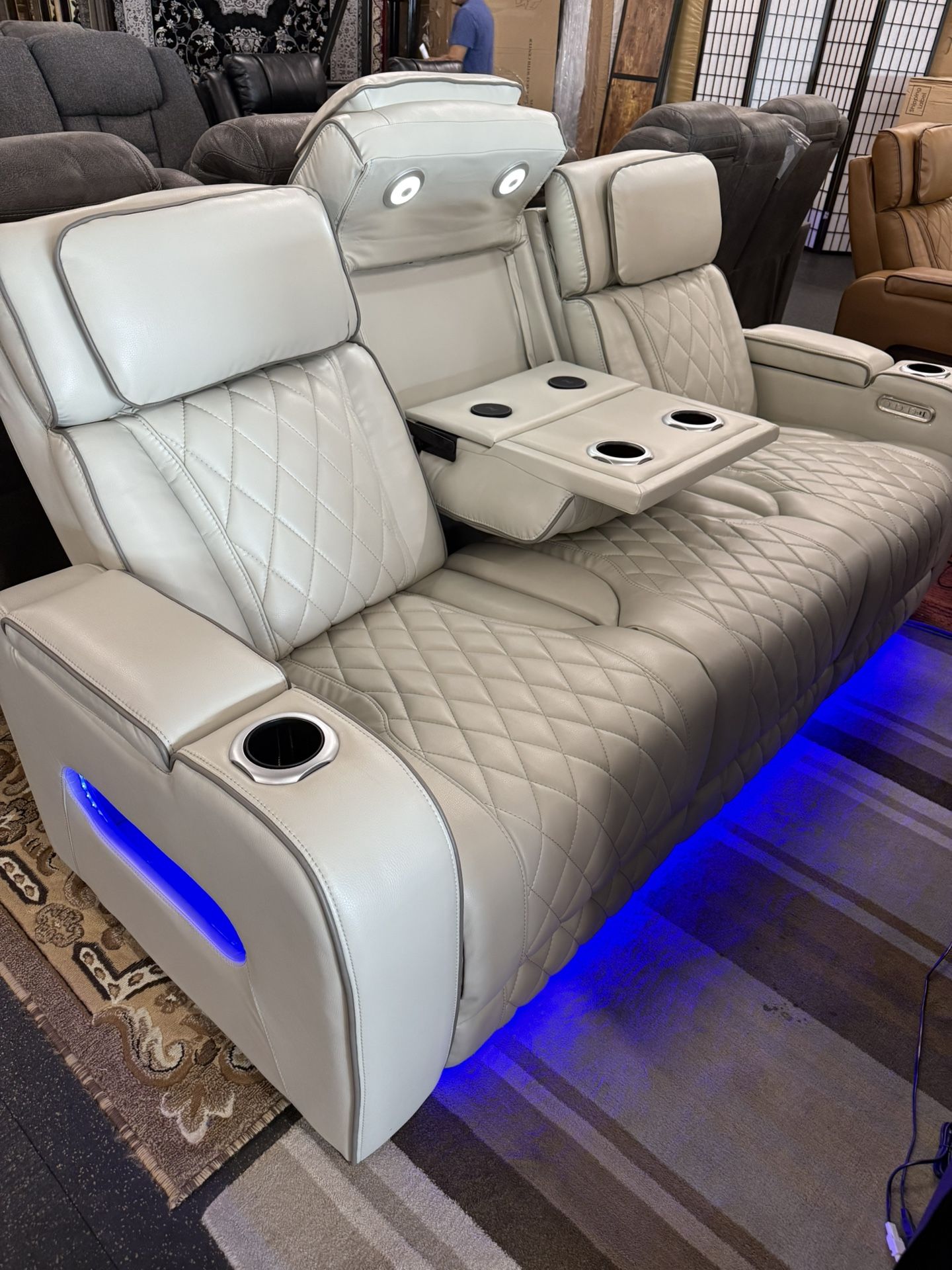 Power Reclining Sofa & Power Reclining Love Seat On Sale