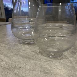 Clear Glass Hurricane/Candle Holders