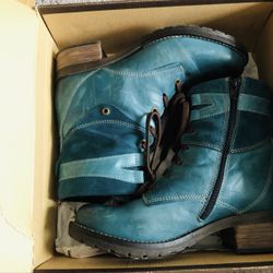 Teal Boots Size 40