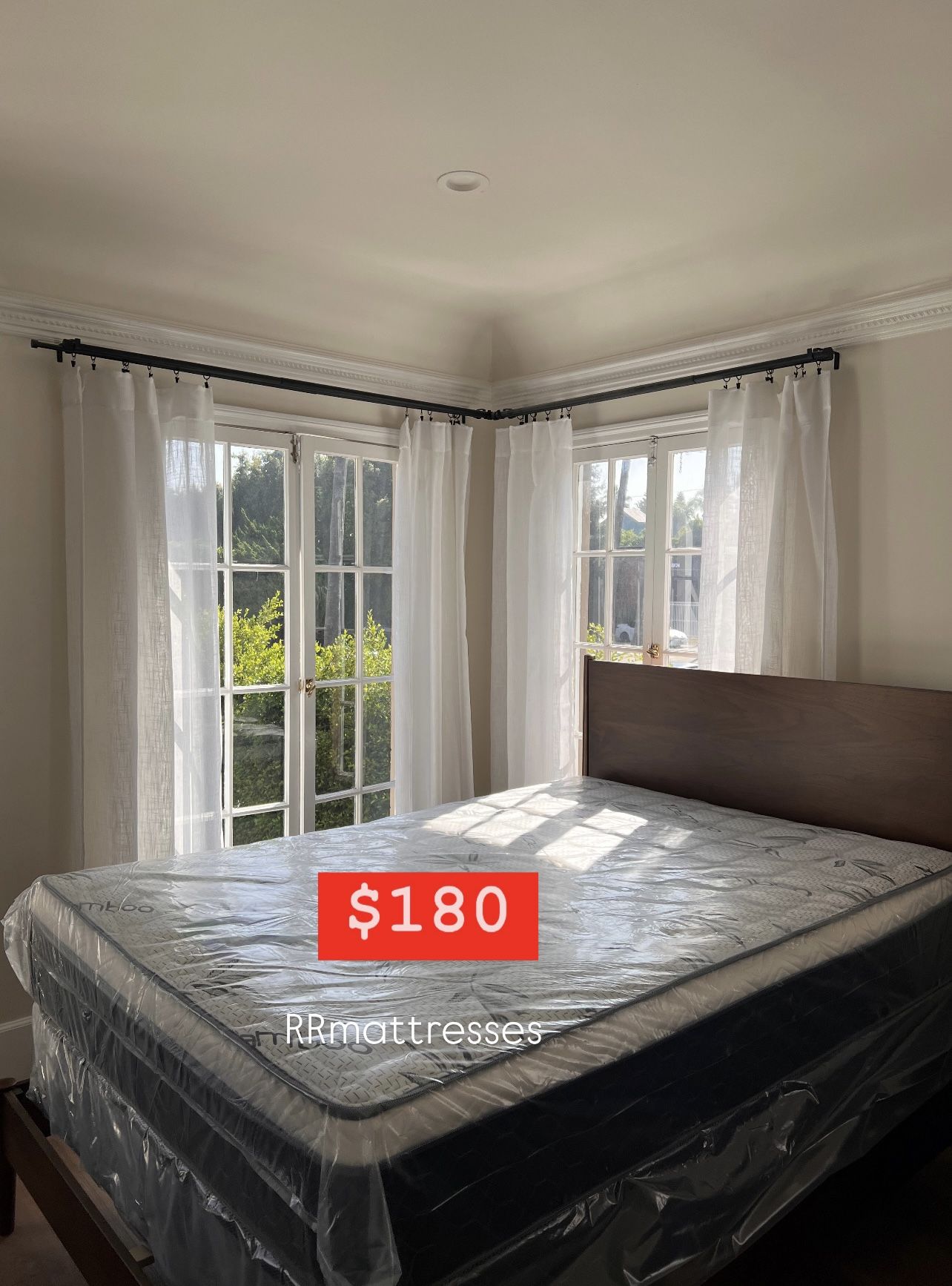 Full Size Pillow Top Bamboo Brand Mattress & Box Spring