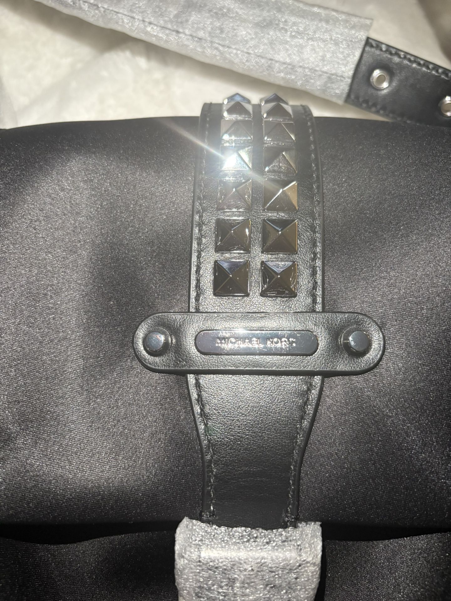 Michael Kors Olivia Small Studded Satin Crossbody Bag